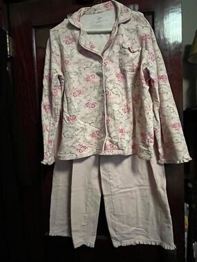 J. Jill Pink Floral Two-Piece Kids Pajama Set